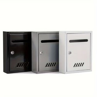 Cutie postala metalica exterior 260x200x75mm cu incuietoare rezistenta la intemperii - Gri - Scule si bricolaj