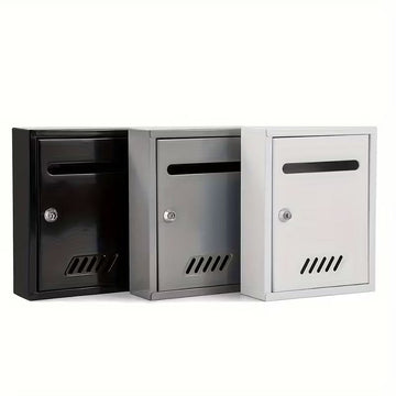 Cutie postala metalica exterior 260x200x75mm cu incuietoare rezistenta la intemperii - Gri - Scule si bricolaj