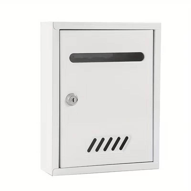 Cutie postala metalica exterior 260x200x75mm cu incuietoare rezistenta la intemperii - Gri - Scule si bricolaj