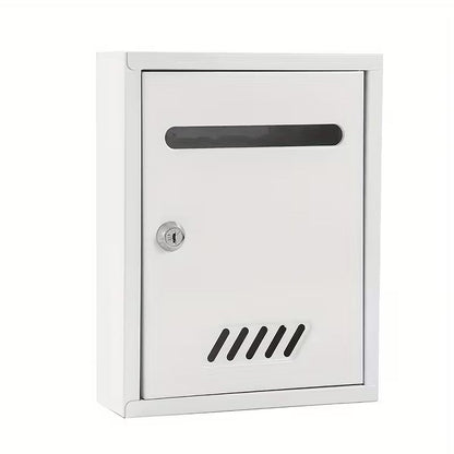 Cutie postala metalica exterior 260x200x75mm cu incuietoare rezistenta la intemperii - Gri - Scule si bricolaj