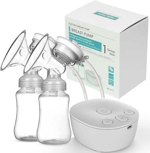 Pompă de Sân Electrică Dublă Portabilă Yumcute – 3 Moduri, 9 Niveluri, Anti-Reflux, Fără BPA, Albă - Produse Auto, Casă & Grădină - OkDeals.ro