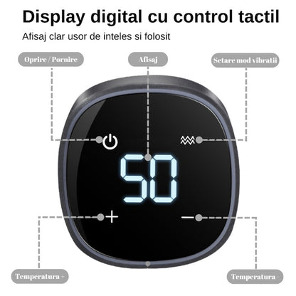 Dispozitiv masaj genunchi, cot, umăr – 3 moduri, încălzire și temperatură ajustabilă