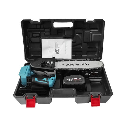 Drujba electrica cu lant 48V cu 2 acumulatori lama 30 cm ungere automata - Scule si bricolaj