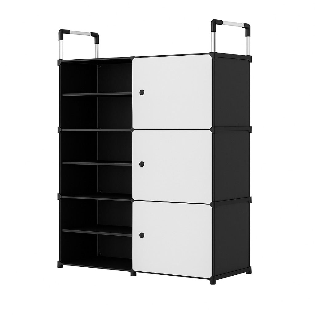 Pantofar Modular 6 Compartimente – Dulap Încălțăminte cu Uși, 82×28×107 cm