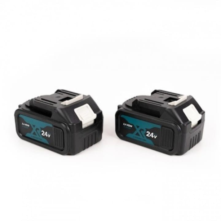 Fierăstrău tip sabie – 2 acumulatori 36V, 5000mAh, 4 pânze, încărcător, valiză transport