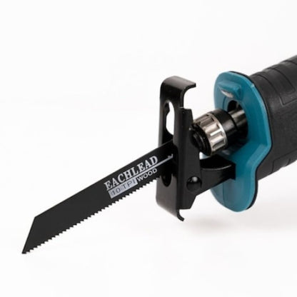 Fierăstrău tip sabie – 2 acumulatori 36V, 5000mAh, 4 pânze, încărcător, valiză transport