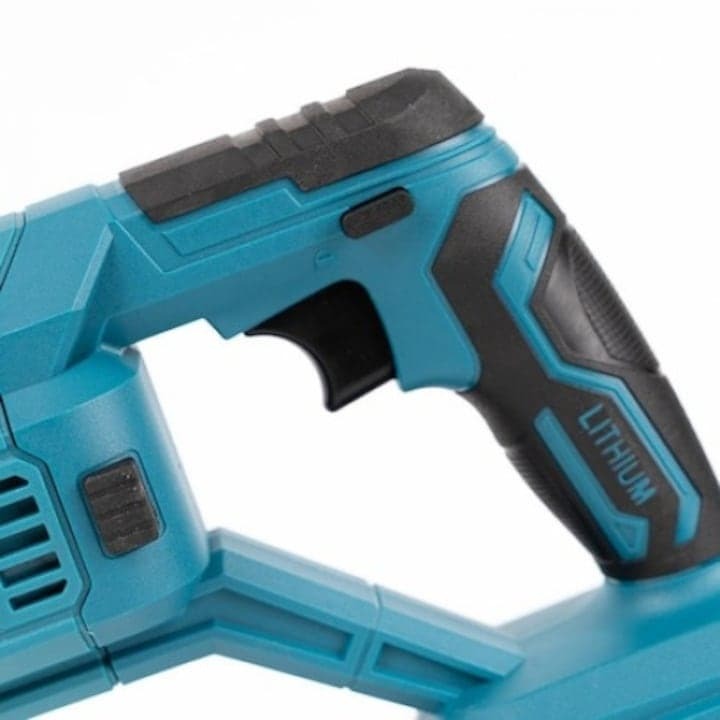 Fierăstrău tip sabie – 2 acumulatori 36V, 5000mAh, 4 pânze, încărcător, valiză transport