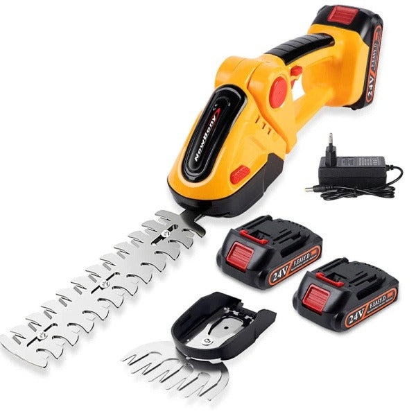 Foarfeca electrica cu 2 acumulatori 12v/5ah, pentru taiat gard viu