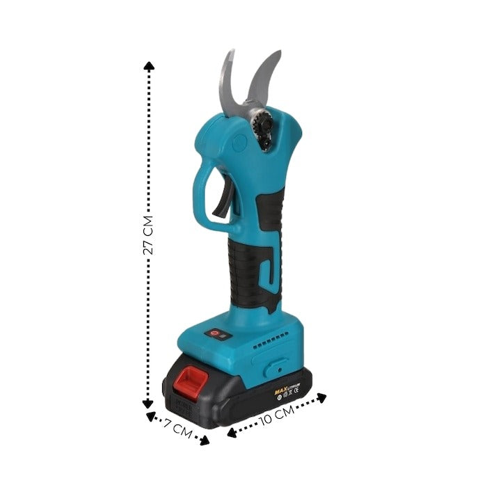 Foarfeca electrica pentru gradinarit 48V, 2 baterii, 2 lame din Otel Carbon, ideala pentru vita de vie si crengi
