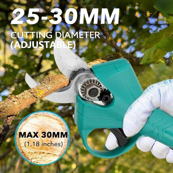 Foarfeca electrica gradina 48V - 2 baterii 2 lame otel carbon vie si crengirz vv mm m uucy m mummmum - Sport si timp liber