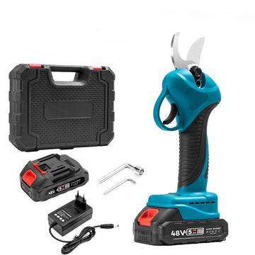 Foarfeca electrica gradina 48V - 2 baterii 2 lame otel carbon vie si crengirz vv mm m uucy m mummmum - Sport si timp liber