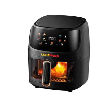 Friteuza cu aer cald Airfryer Leihmann - 2400W, 8L si afisaj digital, LCD Touch - 50 hartii cadou