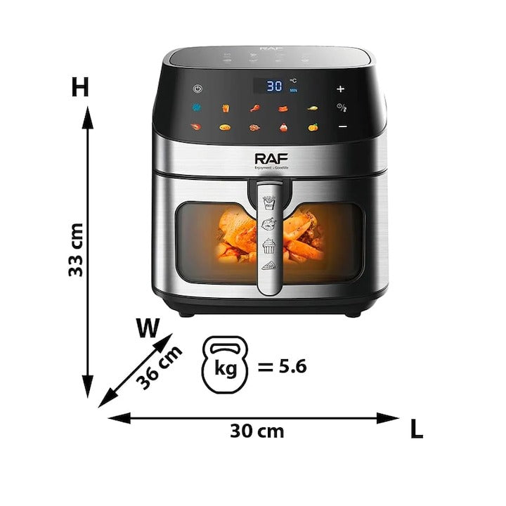 Friteuza airfryer RAF 8L 1700W antiaderenta cu 50 hartii cadou - Bucatarie si electrocasnice