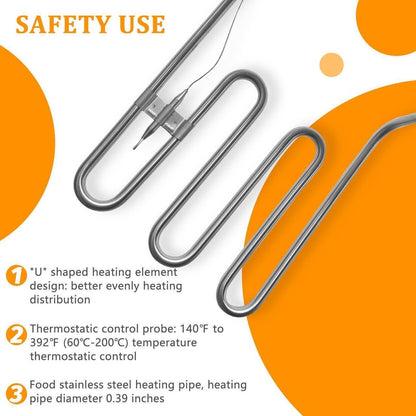 Friteuză electrică inox 6L – termostat reglabil, uz casnic și comercial