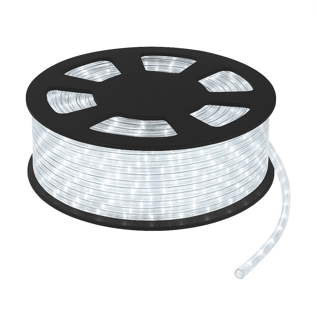 Instalatie 50m 240 LED alb rece furtun luminos sectionabil - Iluminat