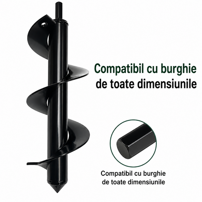 Burghiu gradina pentru plantare otel carbon compatibil masina gaurit diametru 5 cm lungime 46 cm - Scule si bricolaj