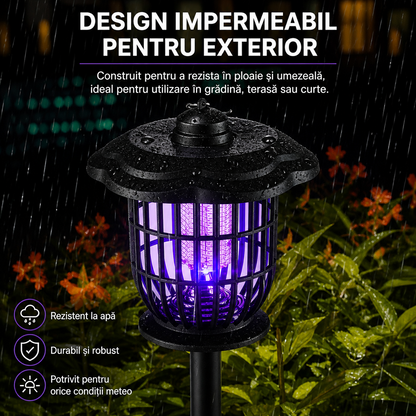 Lampa solara anti tantari LED UV 2 in 1 exterior 52 cm IP44 gradina - Iluminat