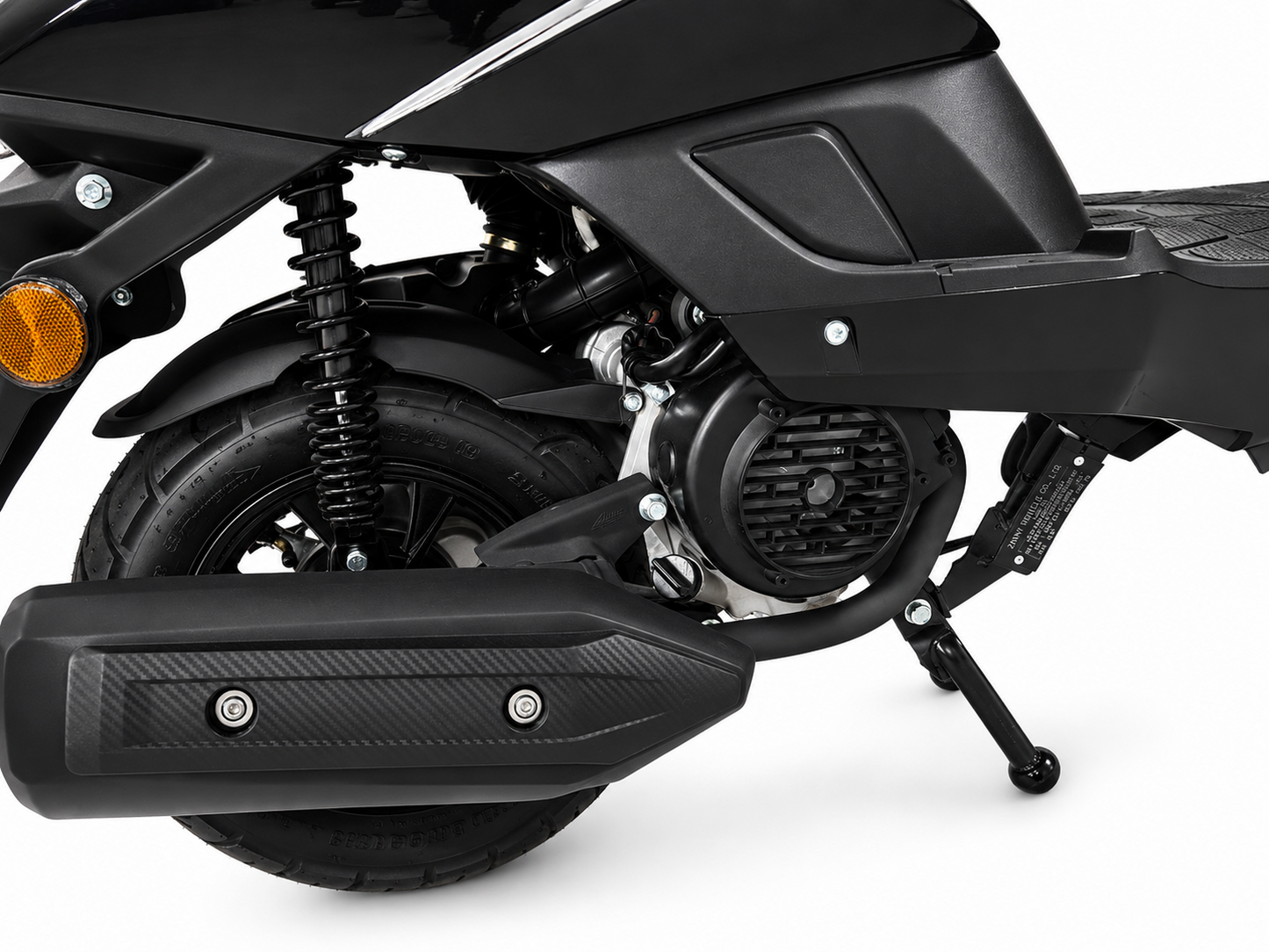 Scuter 125cc LIYA ARES Benzina Permis Garantie 12 Luni - economic, modern si ideal pentru flote Glovo Alb - Negru - Auto si