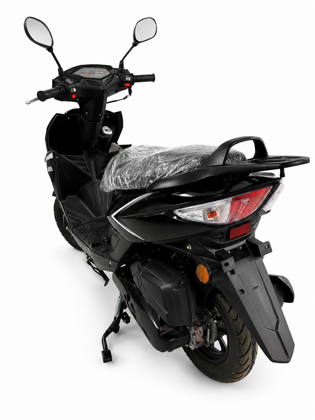 Scuter 125cc LIYA ARES Benzina Permis Garantie 12 Luni - economic, modern si ideal pentru flote Glovo Alb - Negru - Auto si