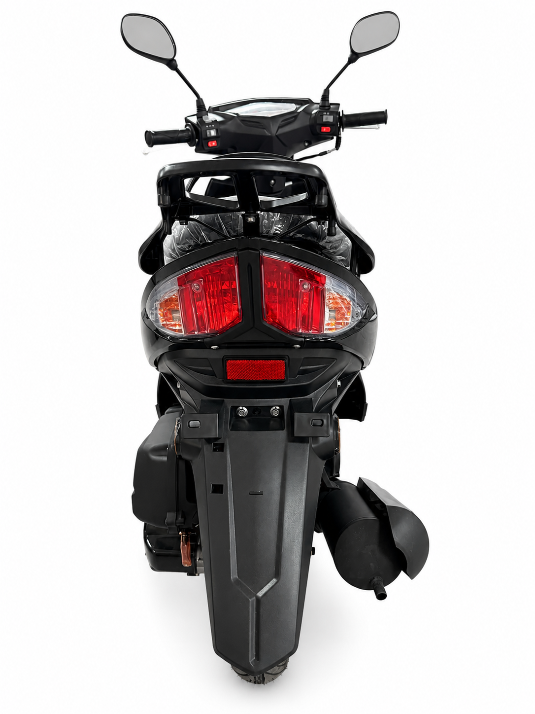 Scuter 125cc LIYA ARES Benzina Permis Garantie 12 Luni - economic, modern si ideal pentru flote Glovo Alb - Negru - Auto si