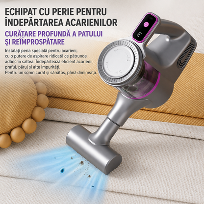 Aspirator Vertical fara Fir 2-in-1 - Aspirare si Mop Intr-un Singur Pas, 100W, Filtru HEPA - Curatenie si intretinere
