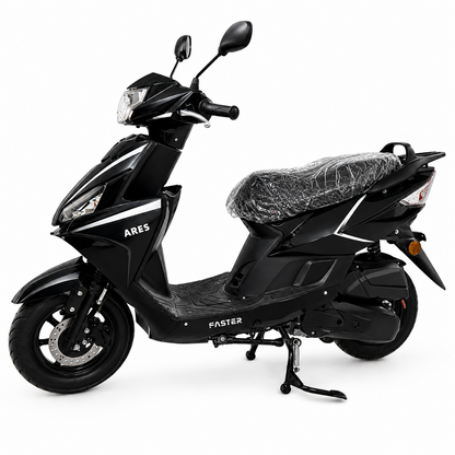Scuter 125cc LIYA ARES Benzina Permis Garantie 12 Luni - economic, modern si ideal pentru flote Glovo Alb - Negru - Auto si