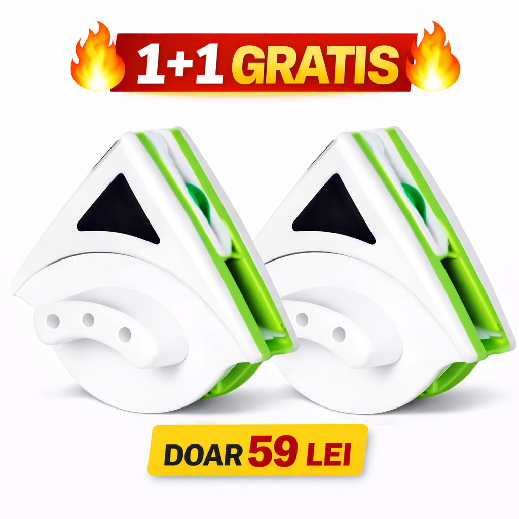 Stergator geamuri magnetic 1+1 gratis pentru geamuri 5-15mm - Curatenie si intretinere