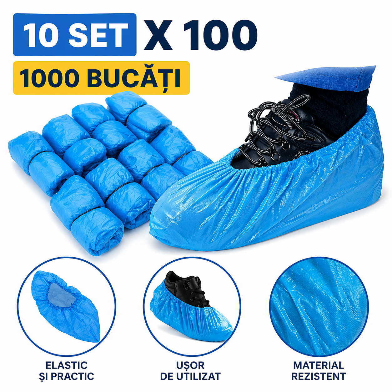 Pachet promo botosei unica folosinta 1000 bucati acoperitori pantofi protectie igiena - Curatenie si intretinere