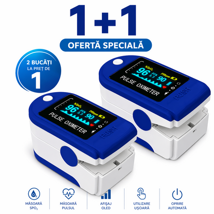 Pulsoximetru deget OLED SpO2 puls monitor 1+1 gratis dispozitiv portabil - Sport si timp liber
