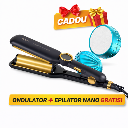 Pachet promo - Placa Ondulatoare Profesionala Ceramica - Cadou epilator Nano Sander - Sport si timp liber