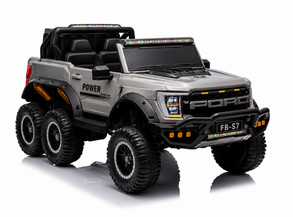 Masinuta electrica jeep 6x6 copii 12V 4 motoare Bluetooth telecomanda 2-8 ani gri - Copii si bebelusi
