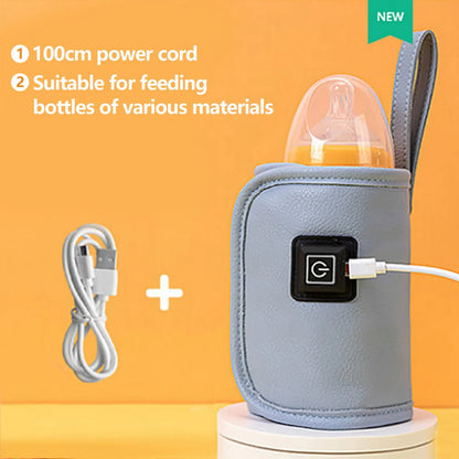 Încălzitor Portabil Biberoane USB cu Temperatură Reglabilă, Menține Cald 2 Ore