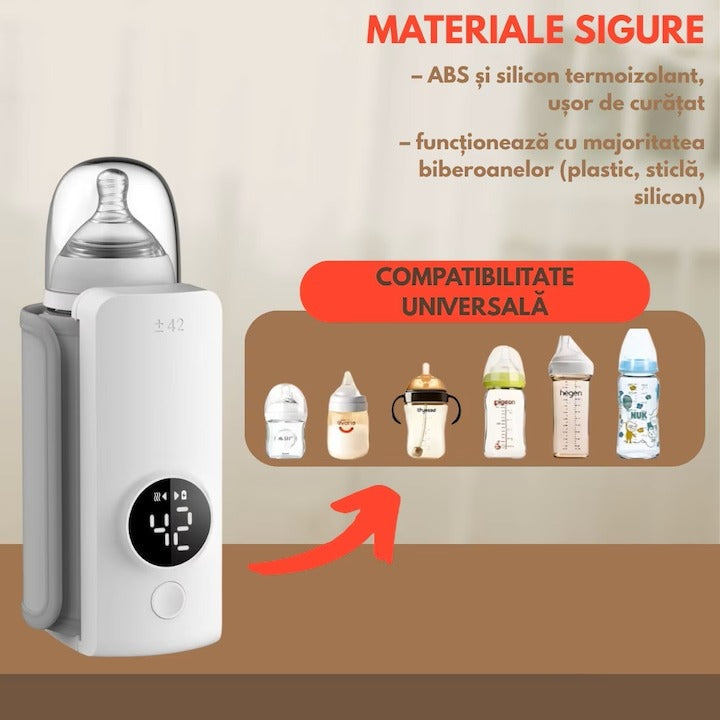 Incalzitor biberon rapid cu afisaj digital + cadou umidificator - Copii si bebelusi