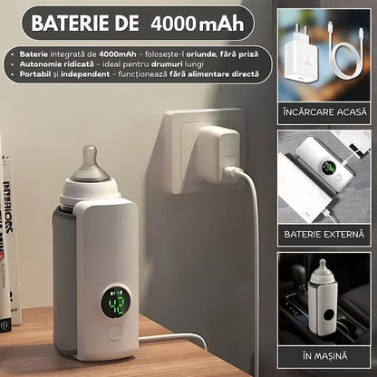 Pachet Bebe 2 in 1 - Incalzitor Portabil Biberoane + Pompa San Electrica Dubla USB - Doar 169 Lei - Copii si bebelusi