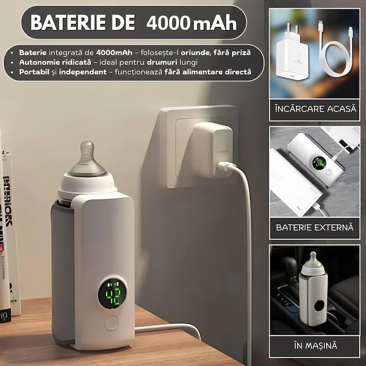 Pachet Bebe Aspirator Nazal Electric + Incalzitor Biberon Portabil USB - Doar 129 Lei - Copii si bebelusi