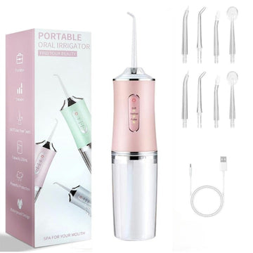 Irigator Oral Electric Portabil 220ml, 3 Moduri, IPX7, 8 Duze, USB - Auto si moto