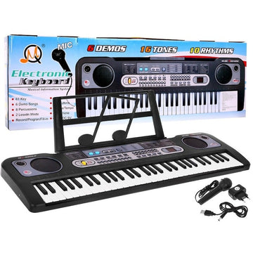 Tastatură–Sintetizator MQ-020UF cu USB, Radio FM, 61 Clape și Microfon