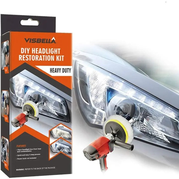 Kit Polish Faruri Auto - Restaurare Rapida Pentru Faruri Clare, Fara Zgarieturi si Aspect Ca Nou - Auto si moto