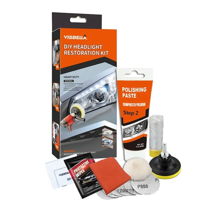 Kit Polish Faruri Auto - Restaurare Rapida Pentru Faruri Clare, Fara Zgarieturi si Aspect Ca Nou - Auto si moto