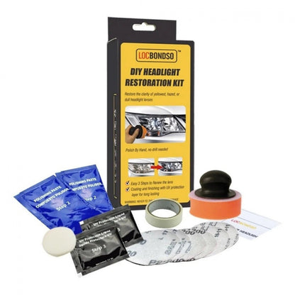 Kit polish faruri auto cu protectie UV - Set complet restaurare faruri ingalbenite - Auto si moto