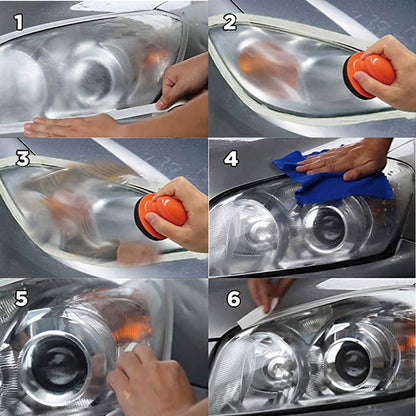 Kit polish faruri auto cu protectie UV - Set complet restaurare faruri ingalbenite - Auto si moto