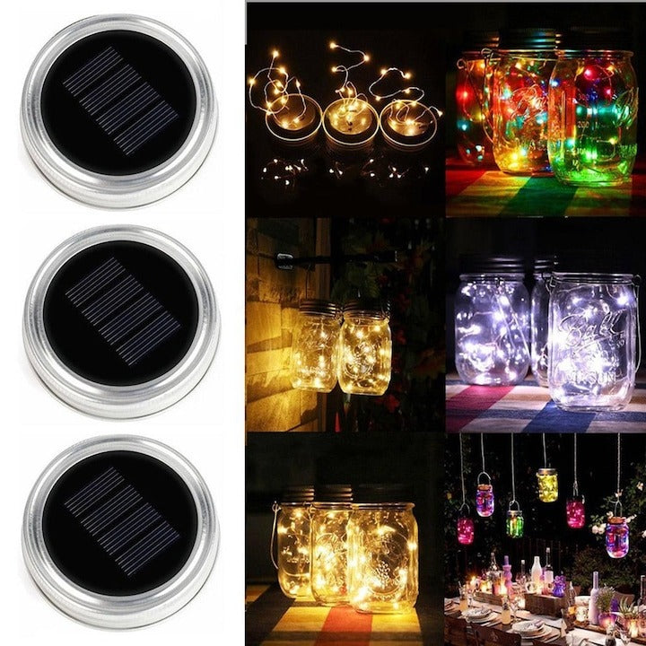 Lampa solara decorativa tip borcan - 600mAh, lumina calda - Iluminat