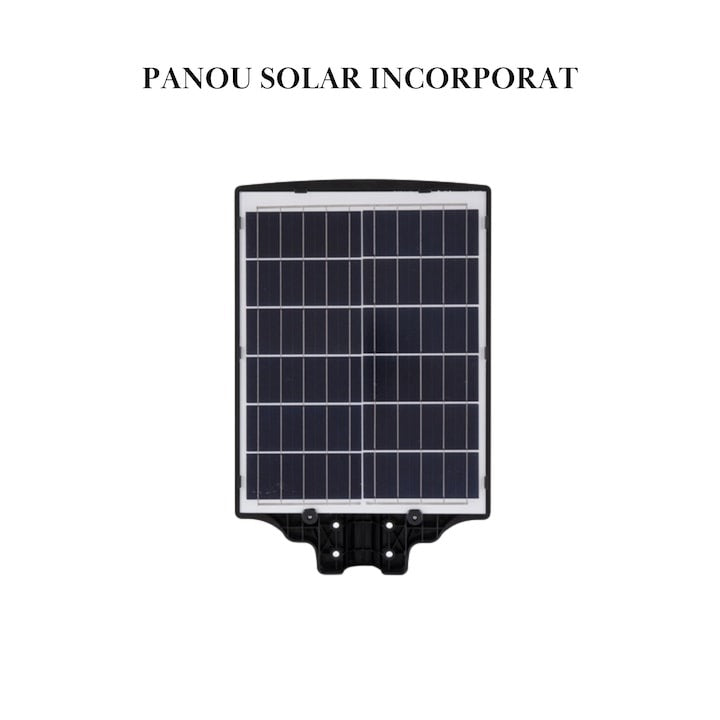 Lampa solara LED stradala 800W cu senzor miscare, stalp inclus, IP67, telecomanda - Iluminat