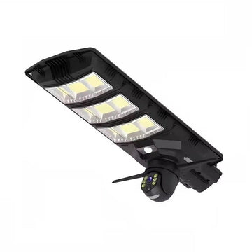 Lampa solara stradala LED 300W cu camera 4G, rotativa, telecomanda si stalp inclus - Iluminat