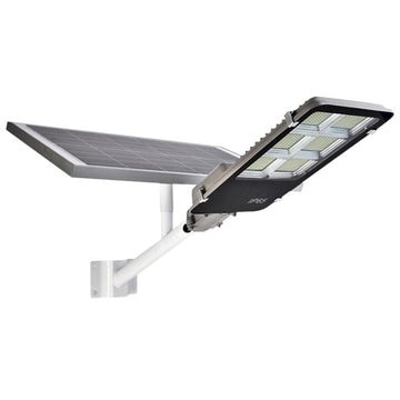 Lampa stradala solara Jortan 400W cu senzor miscare, telecomanda, stalp inclus + CADOU - Auto si moto