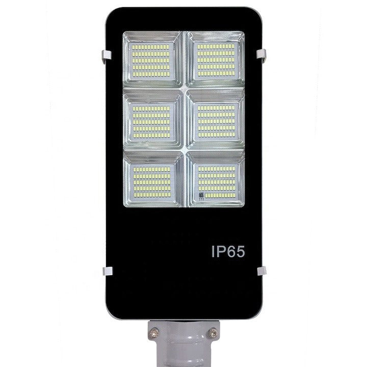 Lampa stradala solara Jortan 400W cu senzor miscare, telecomanda, stalp inclus + CADOU - Auto si moto