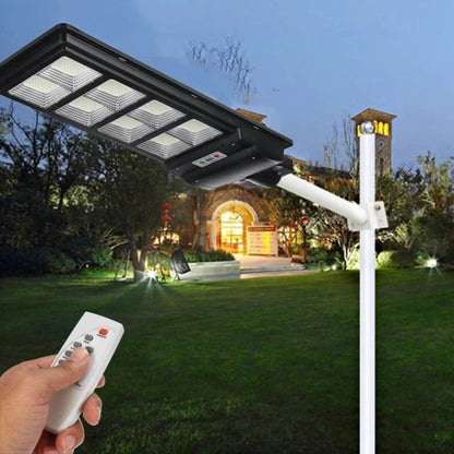 Lampa stradala solara LED 600W IP67 cu senzor miscare, stalp inclus, telecomanda - Electronice si gadgeturi