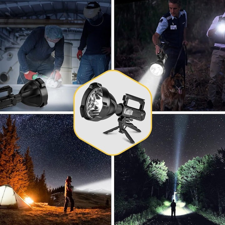 Lanterna LED reincarcabila 4000lm cu powerbank si trepied - Electronice si gadgeturi