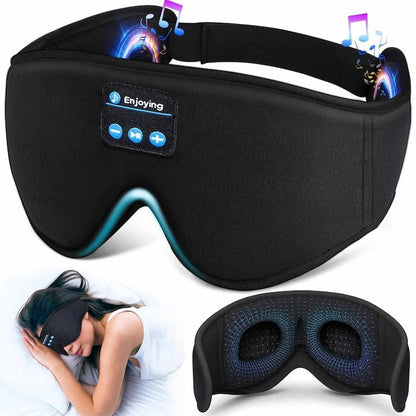 Masca de somn Bluetooth cu microfon, blackout total, ideala pentru relaxare si calatorii - Sport si timp liber