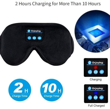 Masca de somn Bluetooth cu microfon, blackout total, ideala pentru relaxare si calatorii - Sport si timp liber